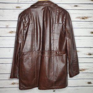 Sears | Jackets & Coats | Vintage Leather Jacket Lined 38r Sears Mens ...